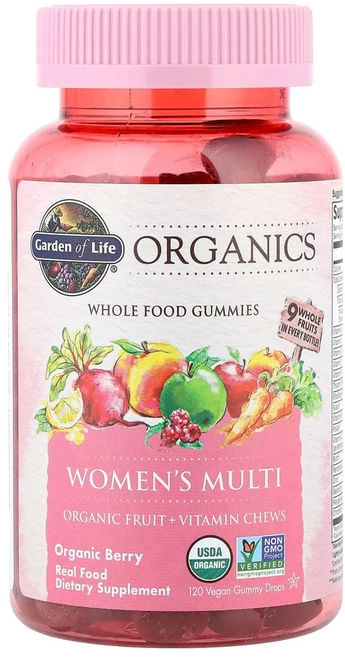 가든오브라이프 마이카인드 오가닉스 여성용 종합비타민 베리 베지 구미젤리 120개, 1개, 120정 - 쿠팡