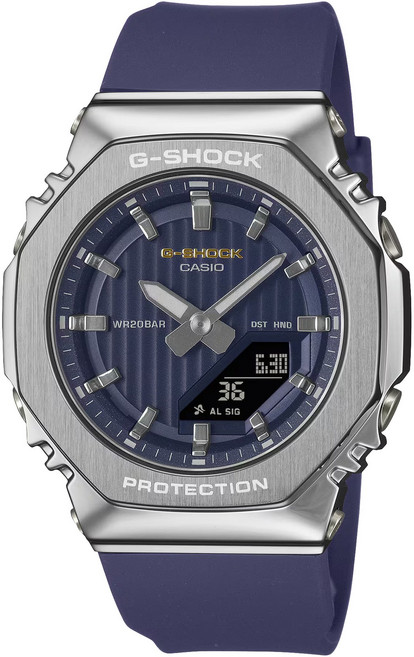 CASIO 卡西歐 G-SHOCK 女款金屬錶蓋珍愛之心精選聚氨酯手錶 GM-S2110SH-2AJF