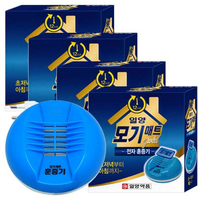 [일양약품] 모기매트Gold 전자 훈증기 전자훈증기, 4개