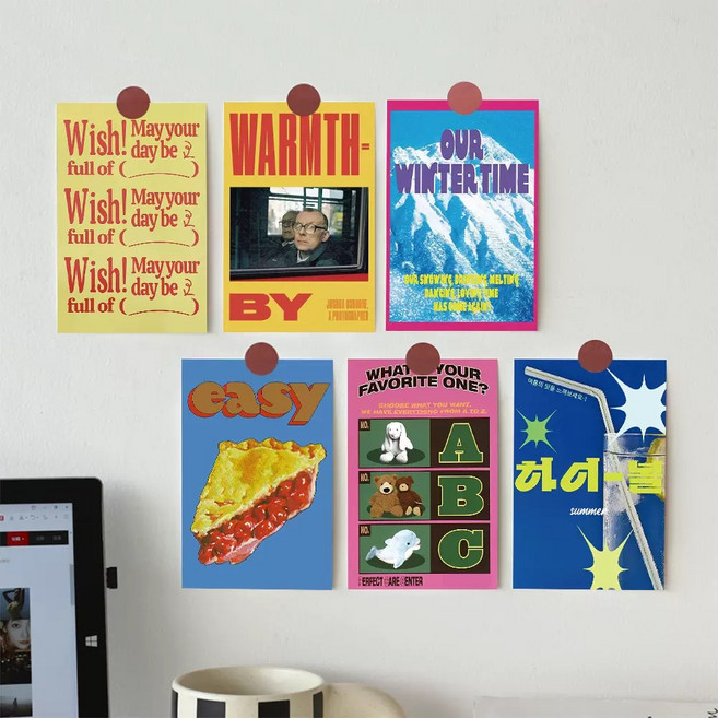 12종 빈티지 감성 레트로 인테리어 포스터 엽서, 레트로 아트