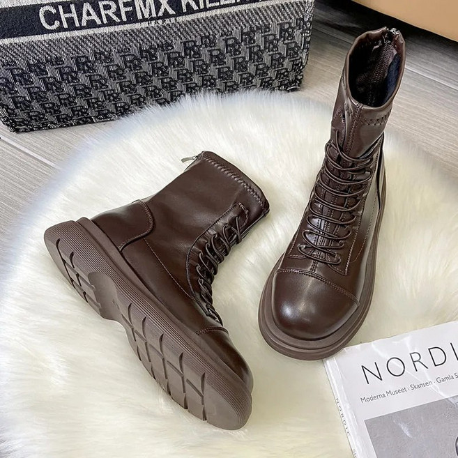 여성 웨스턴 부츠 캐주얼 스웨이드 앵클부츠 가을 겨울 빈티지 여자 앵클 부츠 ZZL