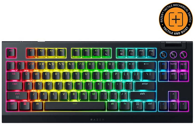 레이저코리아 BlackWidow V4 Tenkeyless HyperSpeed 게이밍 키보드, 오렌지축, 블랙위도우 V4 TKL 하이퍼스피드, 블랙