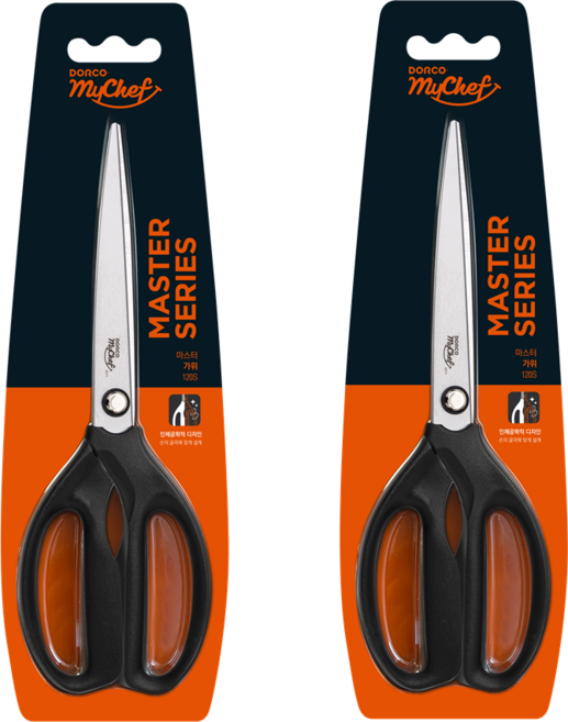 도루코 마이셰프 베이직 가위 120S, 블랙, 2개