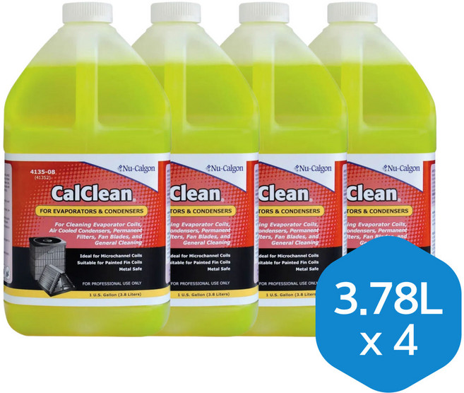 에어컨 핀 세정제 뉴칼곤 칼크린 1갤론 (Nu Calgon - Cal Glean 1 u.s gallon), 4개