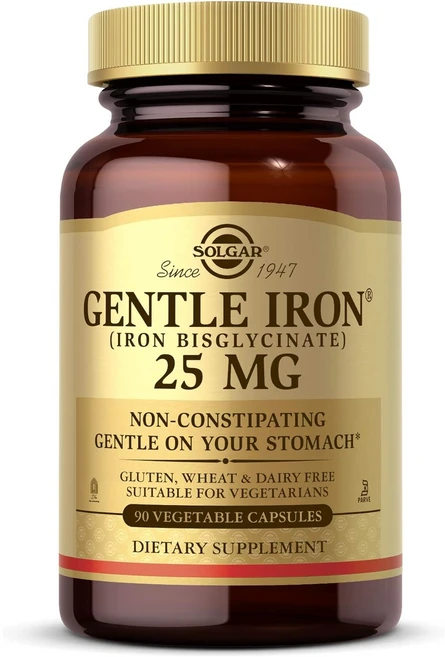 솔가 젠틀 철분 25mg 베지터블 캡슐, 90정, 1개 - 쿠팡