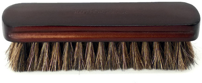 SH 49말털 대형 17CM 구두솔 세척 광택 신발 다목적 겸용 브러쉬 왁싱 연마, 마오가니 색상, 1개