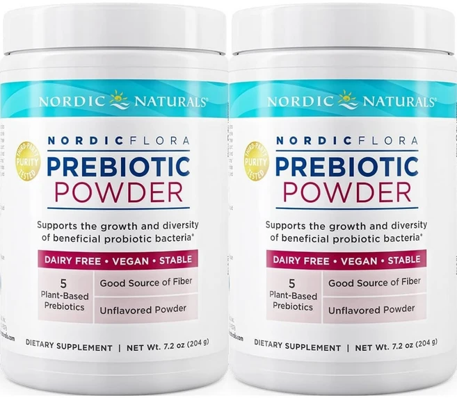Nordic Naturals 노르딕네추럴스 고흡수 노르딕 플로라 프리바이오틱 파우더 분말, 204g, 2개 - 쿠팡