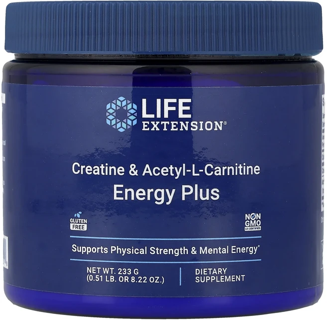 새해 첫좋은선물 Life Extension 크레아틴 및 아세틸-l-카르니틴 에너지 플러스 233g(0.51lb) 제대로 할인합니다, LifeExtension크레아틴및아세틸l카르니틴에너지플, 1개, 233g - 쿠팡
