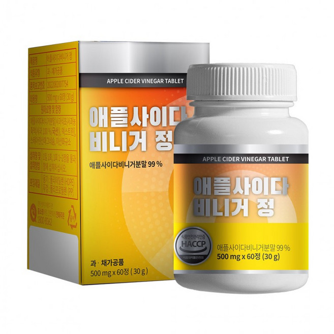 애플사이다비니거정 사과초모식초 오가닉산 초산균 유기산 2개월 4개월 6개월분, 1개, 60정