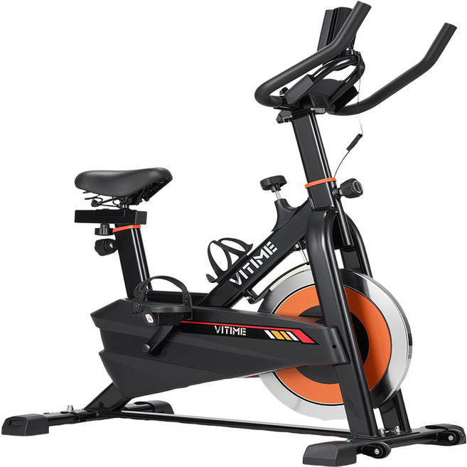 가정용 실내자전거 헬스사이클 헬스바이크 가정용 무소음 유산소 자전거 운동기구 스피닝자전거 플라이휠 6KG, Q5, 블랙