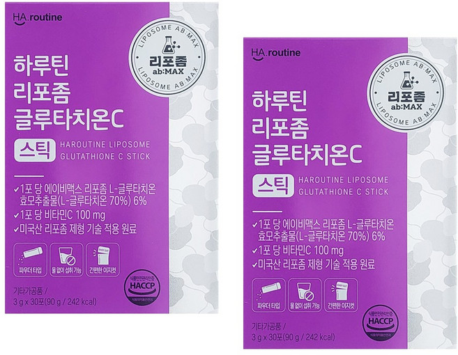 하루틴 리포좀 글루타치온C 스틱 30포, 90g, 2개