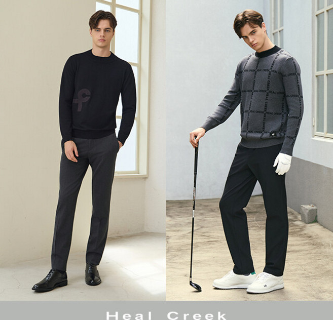 힐크릭 남성 윈터 코지 울 블랜디드 니트 2종