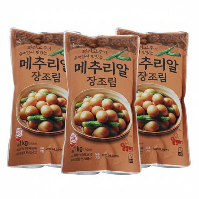 정원식품 메추리알 장조림1kg 3개, 1kg