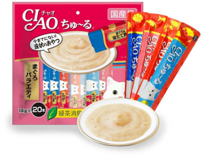 이나바 고양이 챠오츄르 버라이어티 간식, 참치, 280g, 1개