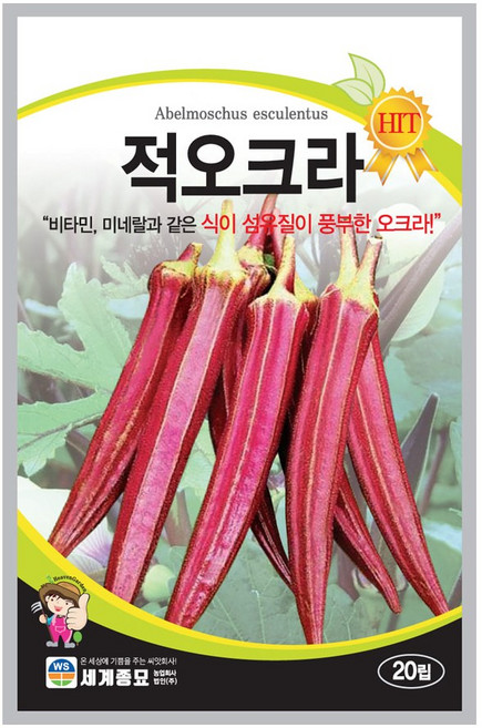 [농대나온남자] 적오크라 씨앗 20립, 1개