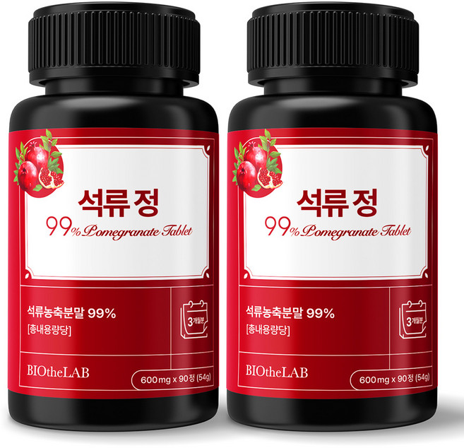 석류99% 갱년기 에스트로겐 영양제 고함량 석류추출물 바이오더랩, 2개, 90정