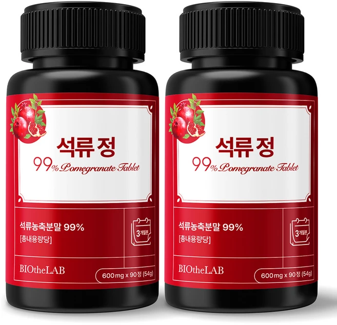 석류99% 갱년기 에스트로겐 영양제 고함량 석류추출물 바이오더랩, 2개, 90정 - 쿠팡