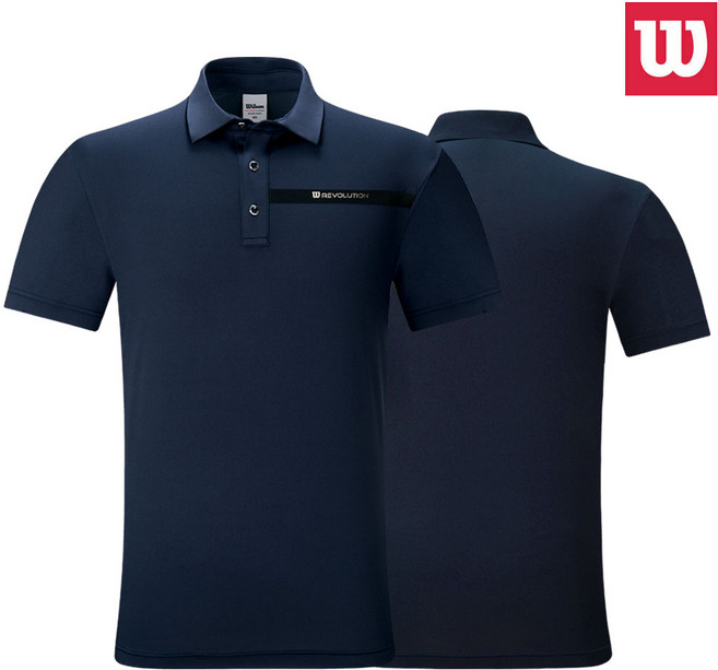 윌슨 남성 스판 카라반팔티 7201 네이비 시원한 여름 냉감티