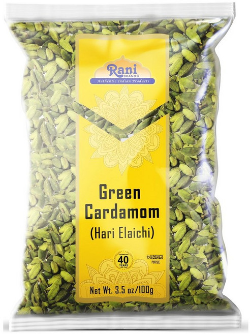 라니 그린 카다몬 부모 Rani Green Cardamom Pods Spice (Hari Elachi) 3.5oz (100g) ~ All Natural | Vegan | Glute, Whole Pods (Bag), 1개, 45.36kg