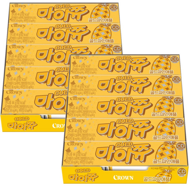 크라운제과 마이쮸 골드파인애플, 30개, 44g