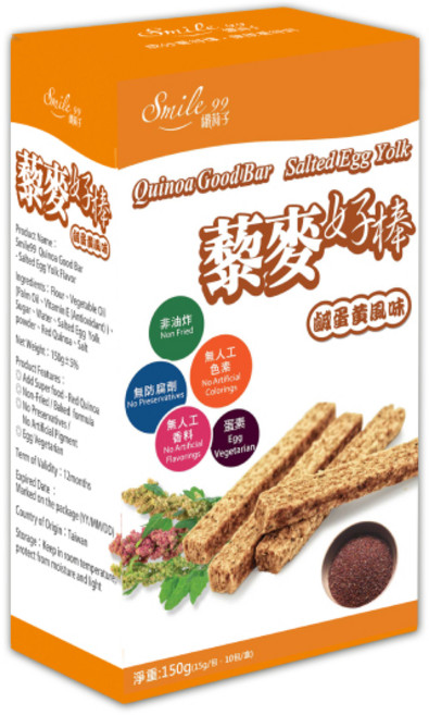Smile99 藜麥好棒 鹹蛋黃風味, 1個