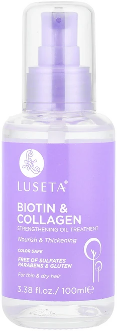 루세타뷰티 비오틴 및 콜라겐 강화 오일 트리트먼트 100ml(3.38fl oz), LBY00418, 1개, 100ml - 쿠팡