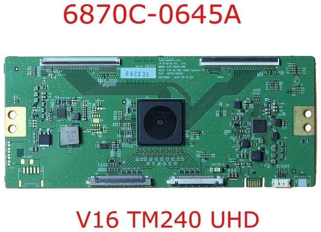호환 6870C-0645A V16 TM240 UHD V16 55 UHD 120HZ 제어 V0.2 T CON 보드 6870C 0645A V16TM240UHD 6870c06, 01 CHINA, 02 55 inch TV