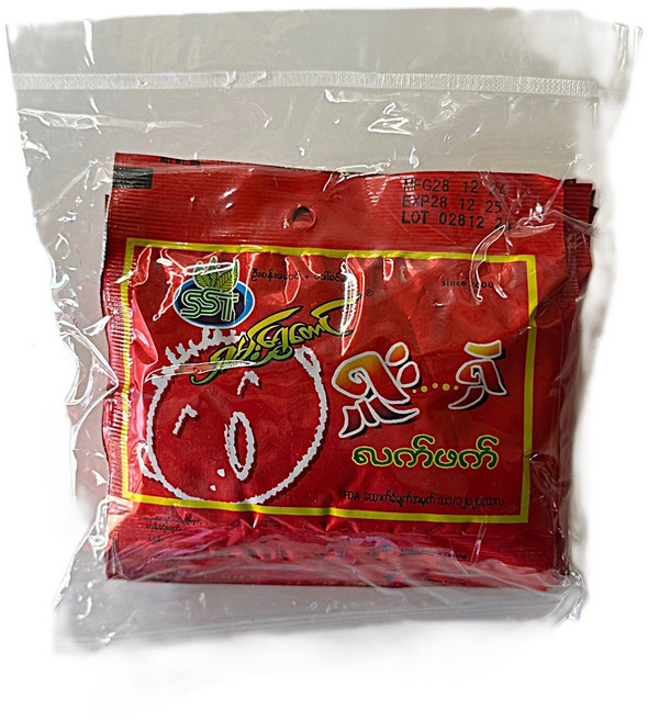 미얀마 사워 스파이시 발효 찻잎 (차나무잎 38.49%함유) Myanmar Tea Leaf, 1개, 10개입, 16g