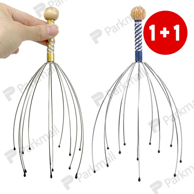 1+1 촉수 두피 마사지기 2개 (두피맛사지 철사마사지 두피관리 정수리마사지)