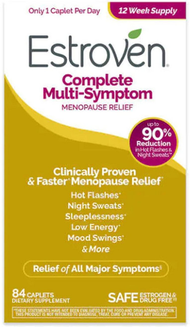 에스트로벤 갱년기 여성용 메노포즈 개선 84정 Estroven Complete Multi-Symptom Menopause Relief 84 Caplets, 1개