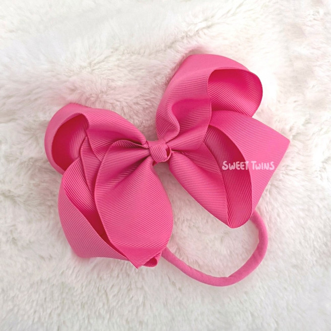 Sweet Twins 歐美風浮誇緞帶蝴蝶結寶寶髮帶 嬰兒彈力髮飾 嬰幼兒頭飾