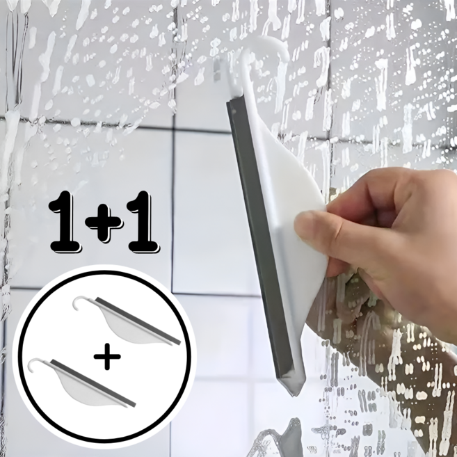 1+1 미니스퀴지 싱크대 욕실 유리 상판 물기제거, 화이트, 2개