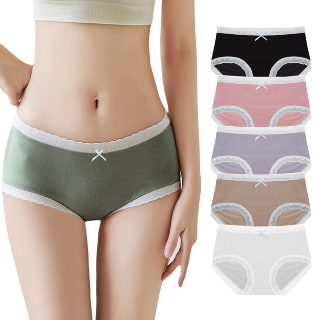 진우 여성 레이스 노라인 삼각팬티 6종 세트