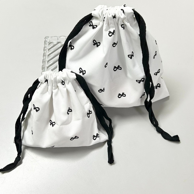 유스토어 블랑 리본 복주머니 파우치