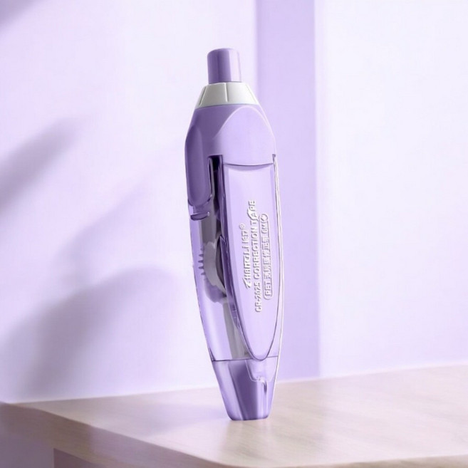 按壓式立可帶 按鍵式修正帶 替換芯立可白 學生辦公文具, 1個, 薰衣紫【升級順滑齒輪+防斷】加量6M, 薰衣紫