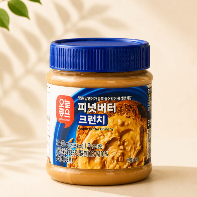 오늘좋은 피넛버터 크런치 (340G), 5개, 340g