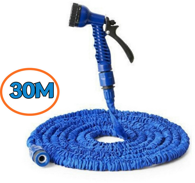 3배확장 멀티 고압분사 매직호스 원예호스 30M, 블루, 1개
