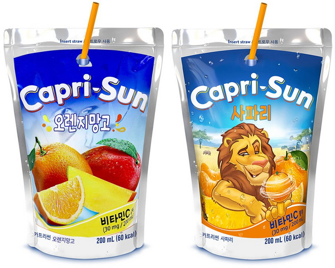 카프리썬 2종세트 오렌지망고10 사파리10, 1세트, 200ml