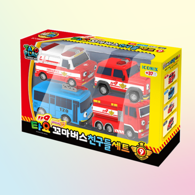 꼬마버스타요 친구들 세트 9탄 제시 노아 탱커 소방타요 미니카 자동차 세트, 1개