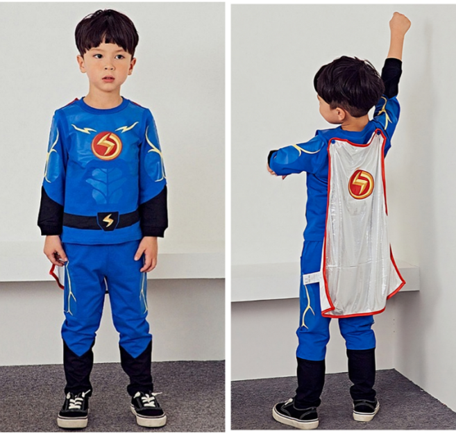 [행복한백화점][토토헤로스]번개맨 커스튬상하(망토세트) M1752150011