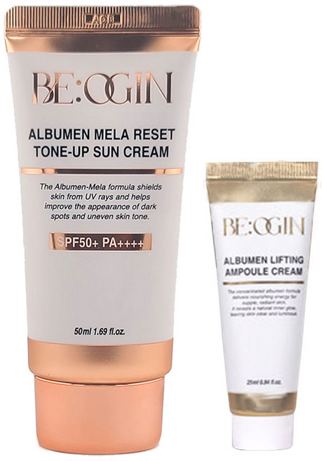 비오진 전인화 알부민 톤업 생얼 선크림 50ml1개+크림25ml(소용량)1개, 1개, 50ml