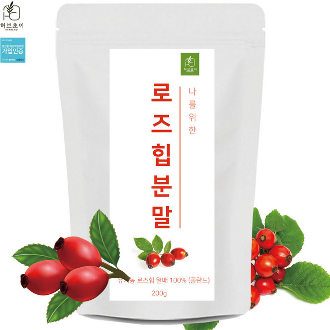 로즈힙 분말 200g 가루 열매 자연비타민 유기농 폴란드, 200g 1개, 1개