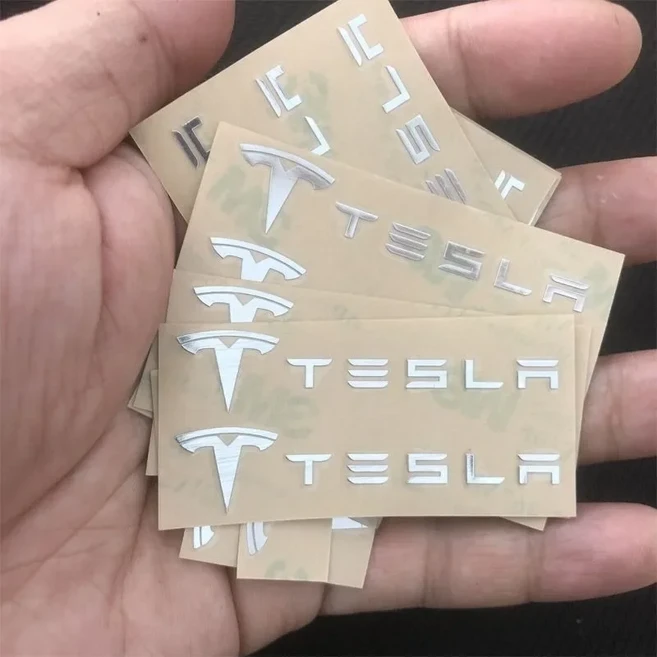 2/4/8Pcs 자동차 금속 스티커 테슬라 모델 3 모델 S X 모델 Y 로드스터 SpaceX Cybertruck에 대 한 3D 자동, 01 For Tesla, 01 2pc