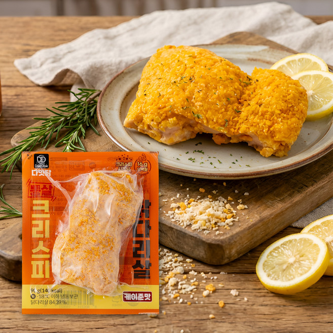 다잇닭 통살 크리스피 치킨, 90g, 닭다리살 케이준맛 20팩
