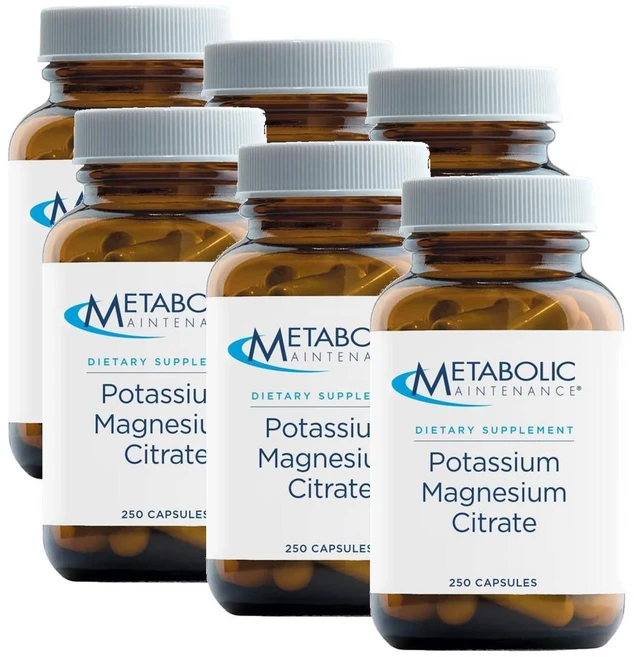 메타볼릭 포타슘 칼륨 마그네슘 시트레이트 캡슐 Metabolic Maintenance Potassium Magnesium Citrate, 6개, 250정 - 쿠팡