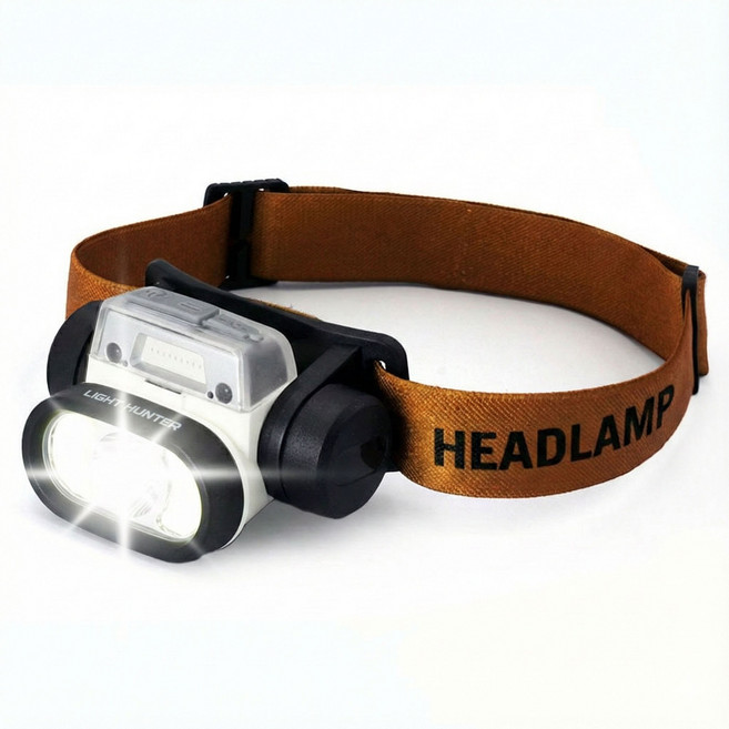 라이트헌터 헤드랜턴 모션센서 C타입 충전식 LED 헤드렌턴 등산 낚시 해루질 작업용, 상세페이지 참조, 1개