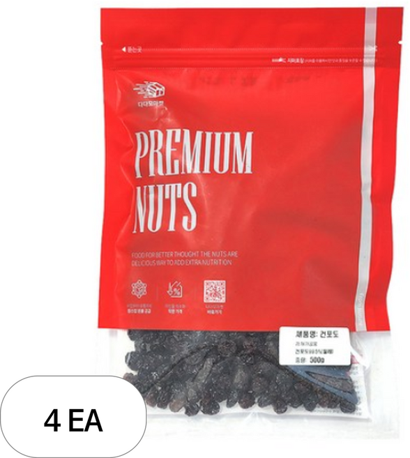 다다모마켓 건포도, 500g, 4개