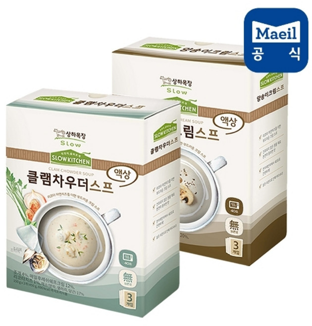 상하목장 슬로우키친 양송이+감자크림스프 150g 3개입 각1박스(총2박스), 상세페이지참조, 2개