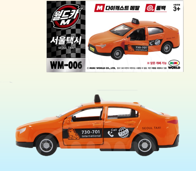 미미월드 월드카M WM-006 서울택시 다이캐스트 미니카 장난감 미니카, 1개