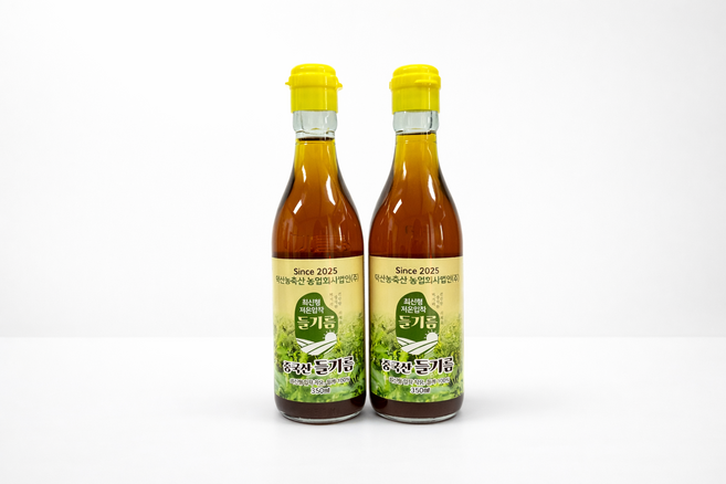 덕산농축산 국내제조 저온압착 중국산 길림성 들기름 350ml, 1개